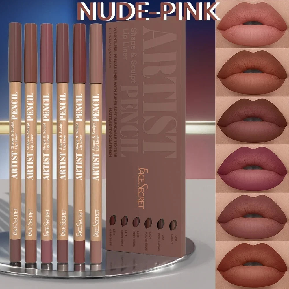 Nude Matte Lip Liner Set