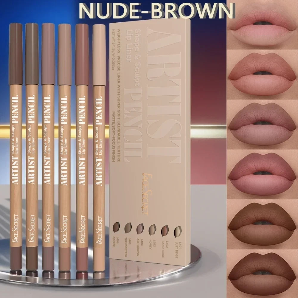 Nude Matte Lip Liner Set